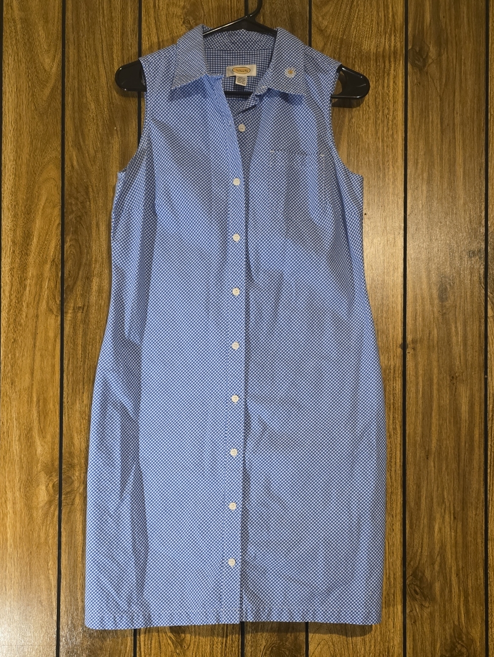 Talbots Light Blue Gingham Shirtdress